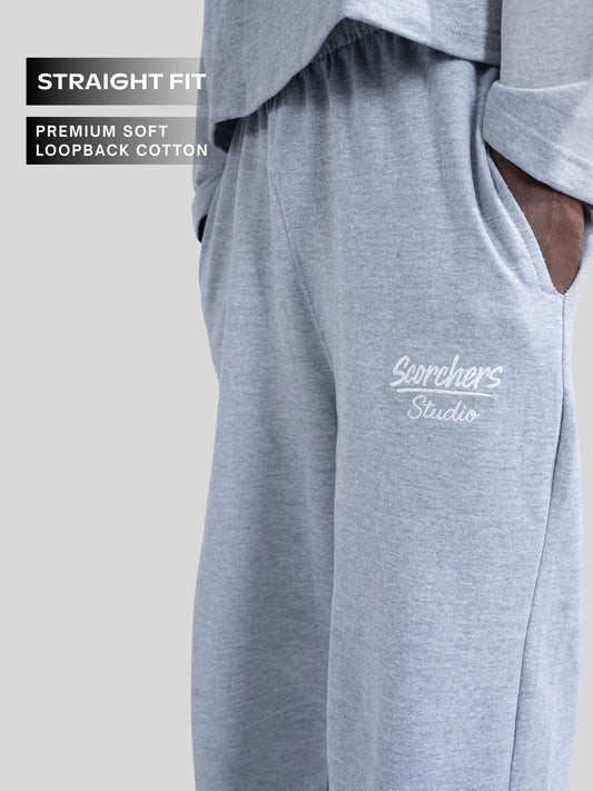 Grey Straight Fit SweatPant