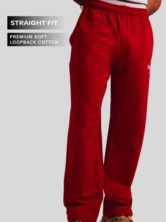Red Straight Fit SweatPant