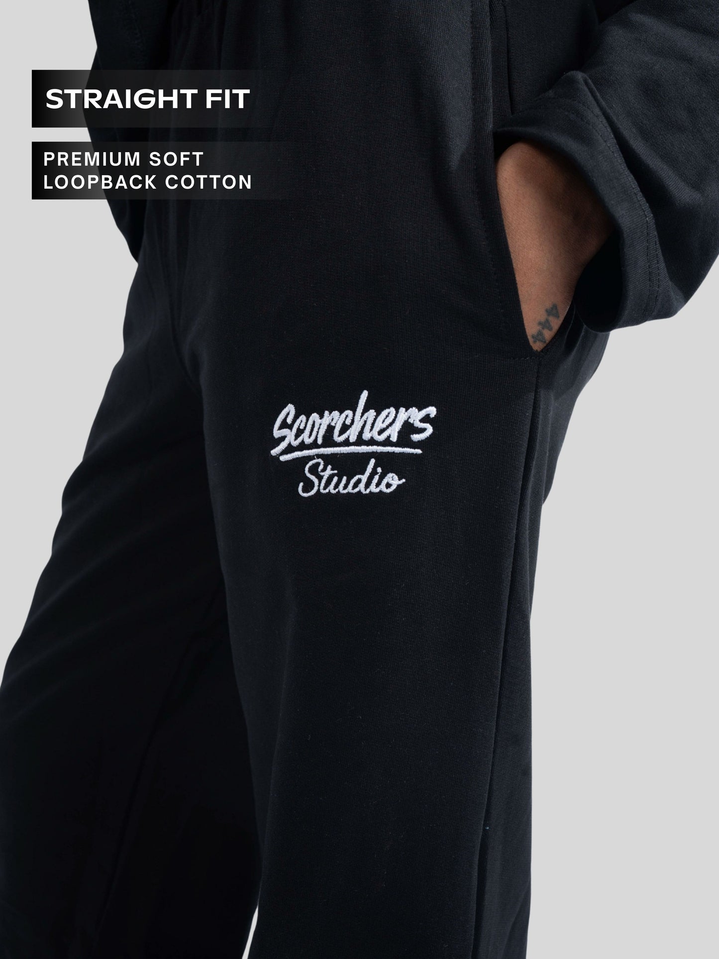 Black Straight Fit SweatPant