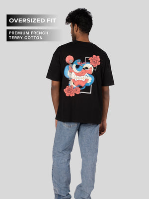 Black Oni Mask Oversized T-Shirt