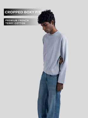 Grey Cropped Sweatshirt