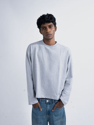 Grey Cropped Sweatshirt