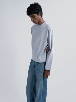 Grey Cropped Sweatshirt