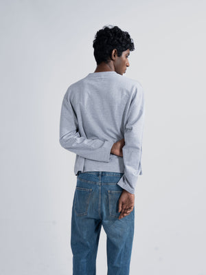 Grey Cropped Sweatshirt