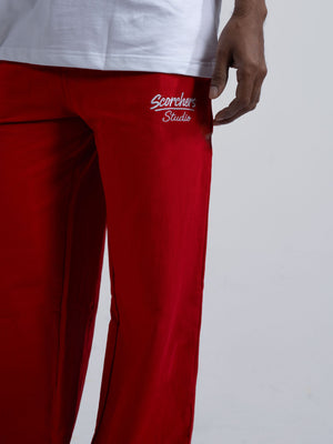 Red Straight Fit SweatPant