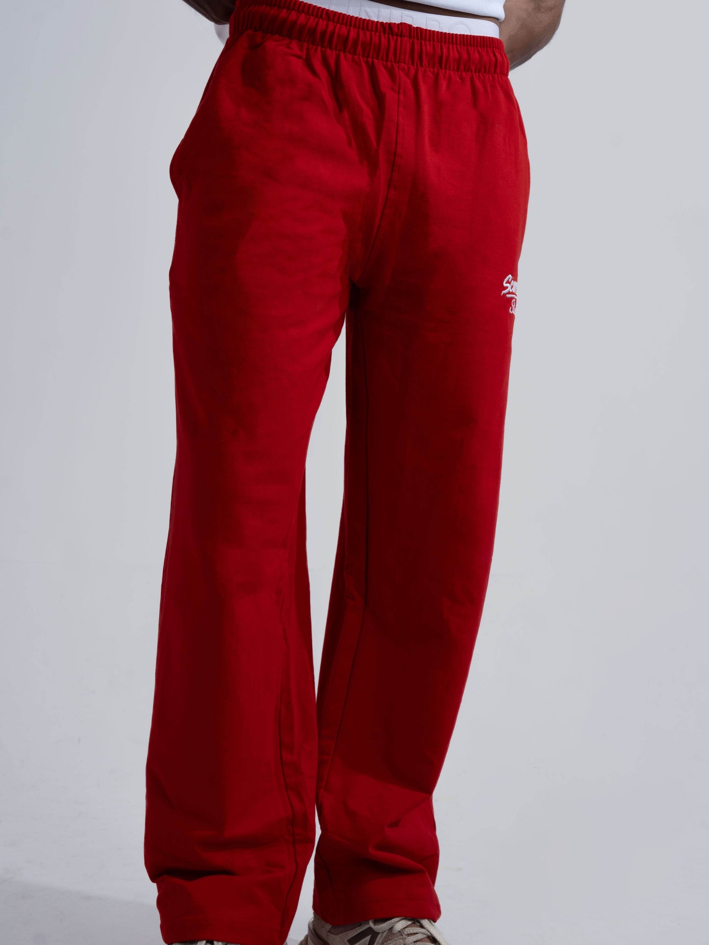 Red Straight Fit SweatPant