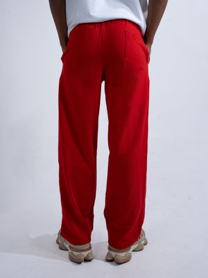 Red Straight Fit SweatPant