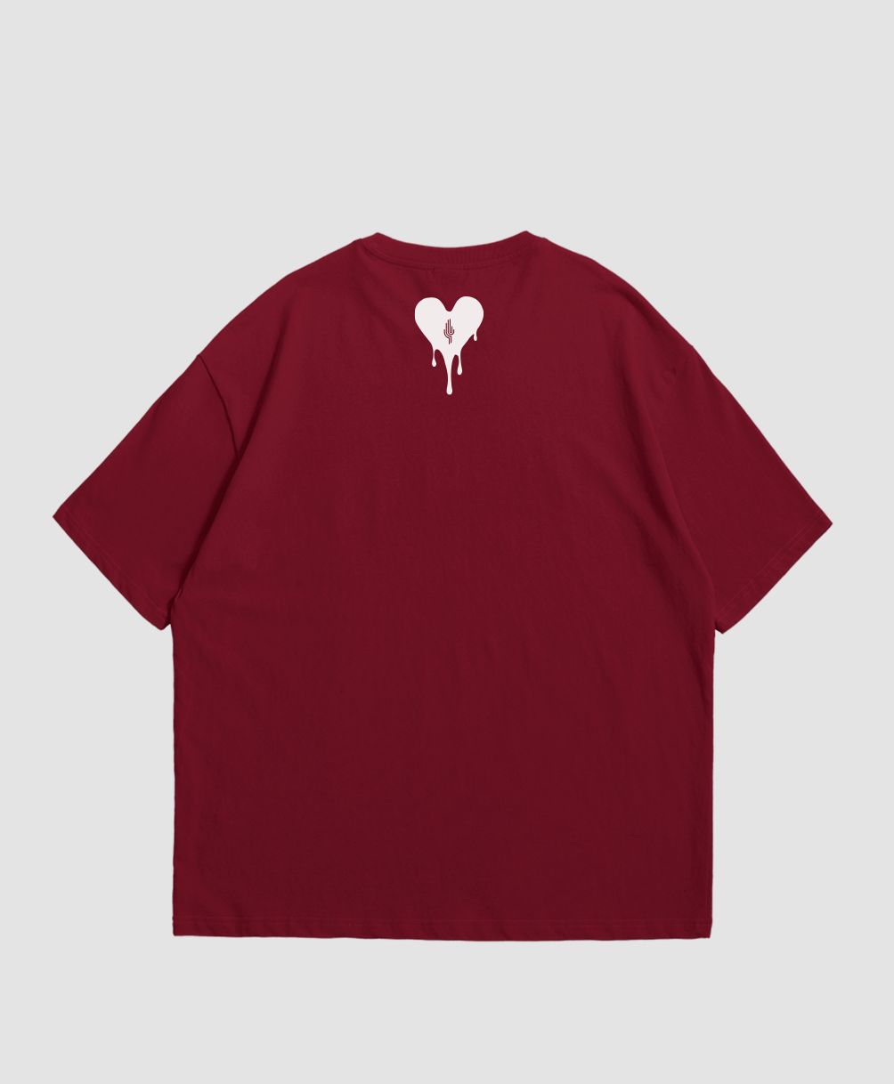 Red Lost In You Oversized T-shirt