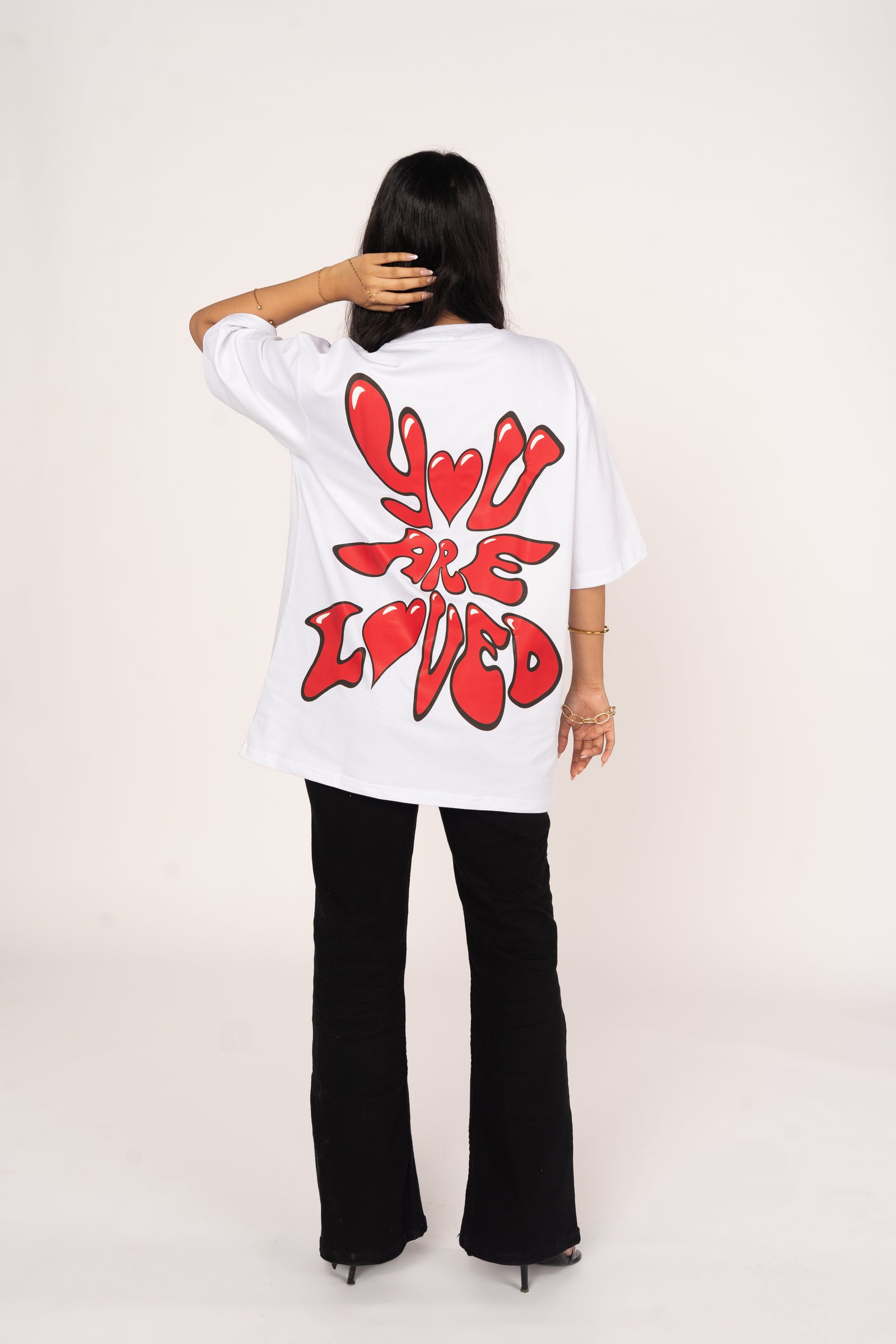 White You Are Loved Oversized T-shirt