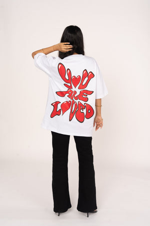 White You Are Loved Oversized T-shirt