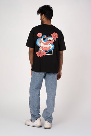 Black Oni Mask Oversized T-Shirt