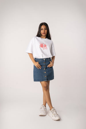 White AG Oversized T-Shirt