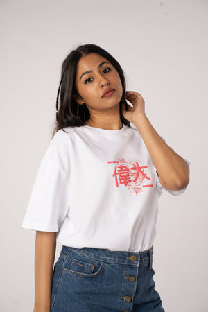 White AG Oversized T-Shirt