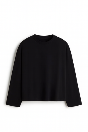 Black Cropped Sweatshirt