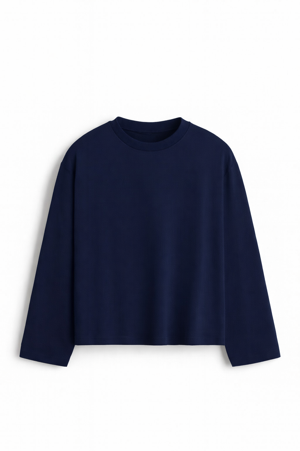 Navy Cropped Sweatshirt